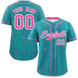 Custom Stripe Fashion Personalized Star Pattern Authentic Baseball Jersey Big Size