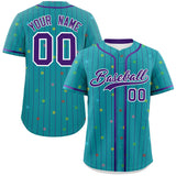 Custom Stripe Fashion Personalized Name Star Pattern Authentic Baseball Jersey