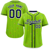 Custom Stripe Fashion Personalized Name Star Pattern Authentic Baseball Jersey