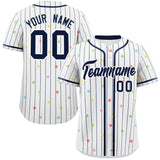 Custom Stripe Fashion Personalized for Men Star Pattern Authentic Baseball Jersey