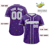 Custom Stripe Fashion Personalized Star Pattern Big Size for Men Authentic Baseball Jersey