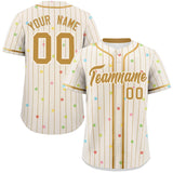 Custom Stripe Fashion Personalized for Adults Star Pattern Authentic Baseball Jersey