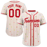 Custom Stripe Fashion Personalized for Adults Star Pattern Authentic Baseball Jersey