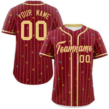 Custom Stripe Fashion Personalized Star Pattern Classic Style Authentic Baseball Jersey