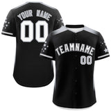 Custom Gradient Side Personalized Big Size Star Pattern Authentic Baseball Jersey