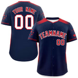 Custom Gradient Side Personalized Big Size for Men Star Pattern Authentic Baseball Jersey