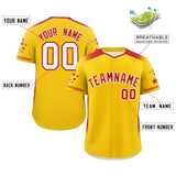 Custom Gradient Side Personalized for Men Star Pattern Authentic Baseball Jersey