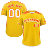 Custom Gradient Side Personalized for Adults Star Pattern Authentic Baseball Jersey