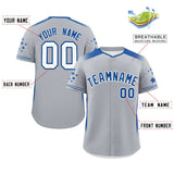 Custom Gradient Side Personalized Big Size for Men Star Pattern Authentic Baseball Jersey