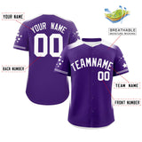 Custom Gradient Side Personalized Big Size Star Pattern Authentic Baseball Jersey