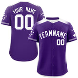 Custom Gradient Side Personalized Big Size Star Pattern Authentic Baseball Jersey