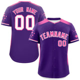 Custom Gradient Side Personalized for Adults Star Pattern Authentic Baseball Jersey