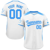 Custom Gradient Side Personalized Star Pattern Authentic Baseball Jersey Big Size for Men