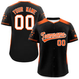 Custom Gradient Side Personalized Star Pattern Authentic Baseball Jersey for Adults