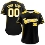 Custom Gradient Side Personalized Star Pattern Authentic Baseball Jersey Classic Style