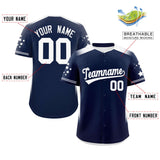 Custom Gradient Side Personalized Star Pattern Authentic Baseball Jersey Classic Style