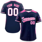 Custom Gradient Side Personalized Star Pattern Authentic Baseball Jersey Special style