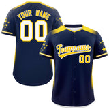 Custom Gradient Side Personalized Star Pattern Authentic Baseball Jersey for Men/Women