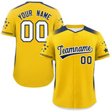 Custom Gradient Side Personalized Star Pattern Authentic Baseball Jersey for Men/Women