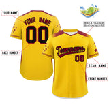 Custom Gradient Side Personalized Star Pattern Authentic Baseball Jersey Classic Style