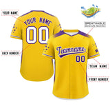 Custom Gradient Side Personalized Star Pattern Authentic Baseball Jersey Big Size for Men