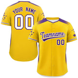 Custom Gradient Side Personalized Star Pattern Authentic Baseball Jersey Big Size for Men