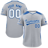 Custom Gradient Side Personalized Star Pattern Authentic Baseball Jersey Big Size for Men