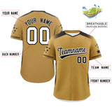 Custom Gradient Side Personalized Star Pattern Authentic Baseball Jersey for Adults