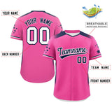 Custom Gradient Side Personalized Star Pattern Authentic Baseball Jersey Special style