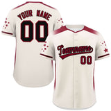 Custom Gradient Side Personalized Star Pattern Authentic Baseball Jersey Classic Style