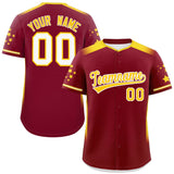 Custom Gradient Side Personalized Star Pattern Authentic Baseball Jersey Classic Style