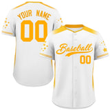 Custom Special style Gradient Side Personalized Star Pattern Authentic Baseball Jersey