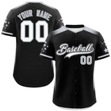 Custom Big Size Gradient Side Personalized Star Pattern Authentic Baseball Jersey