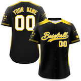 Custom Classic Style Gradient Side Personalized Star Pattern Authentic Baseball Jersey