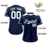 Custom Classic Style Gradient Side Personalized Star Pattern Authentic Baseball Jersey