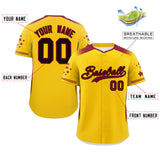 Custom Classic Style Gradient Side Personalized Star Pattern Authentic Baseball Jersey