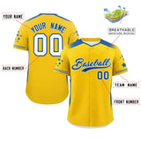 Custom Special style Gradient Side Personalized Star Pattern Authentic Baseball Jersey