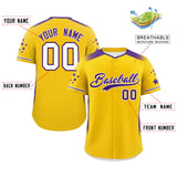 Custom Big Size for Men Gradient Side Personalized Star Pattern Authentic Baseball Jersey