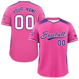 Custom Classic Style Gradient Side Personalized Star Pattern Authentic Baseball Jersey