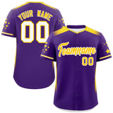 Custom Gradient Side Personalized Star for Men Pattern Authentic Baseball Jersey