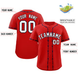 Custom Thorns Ribbed Classic Style Baseball Jersey Personalized Team Name Number Logo Button Down Shirt