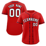 Custom Thorns Ribbed Classic Style Baseball Jersey Personalized Team Name Number Logo Button Down Shirt