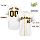 Custom Thorns Ribbed Classic Style Baseball Jersey Personalized Team Name Number Logo Button Down Shirt