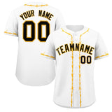 Custom Thorns Ribbed Classic Style Baseball Jersey Personalized Team Name Number Logo Button Down Shirt