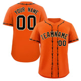 Custom Thorns Ribbed Classic Style Baseball Jersey Personalized Team Name Number Logo Team Shirt