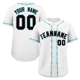 Custom Thorns Ribbed Classic Style Baseball Jersey Personalized Team Name Number Logo T-shirt