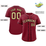 Custom Thorns Ribbed Classic Style Baseball Jersey Personalized Team Name Number Logo T-shirt