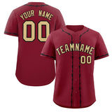 Custom Thorns Ribbed Classic Style Baseball Jersey Personalized Team Name Number Logo T-shirt