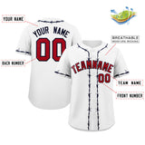 Custom Thorns Ribbed Classic Style Baseball Jersey Personalized Team Name Number Logo T-shirt