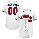 Custom Thorns Ribbed Classic Style Baseball Jersey Personalized Team Name Number Logo T-shirt